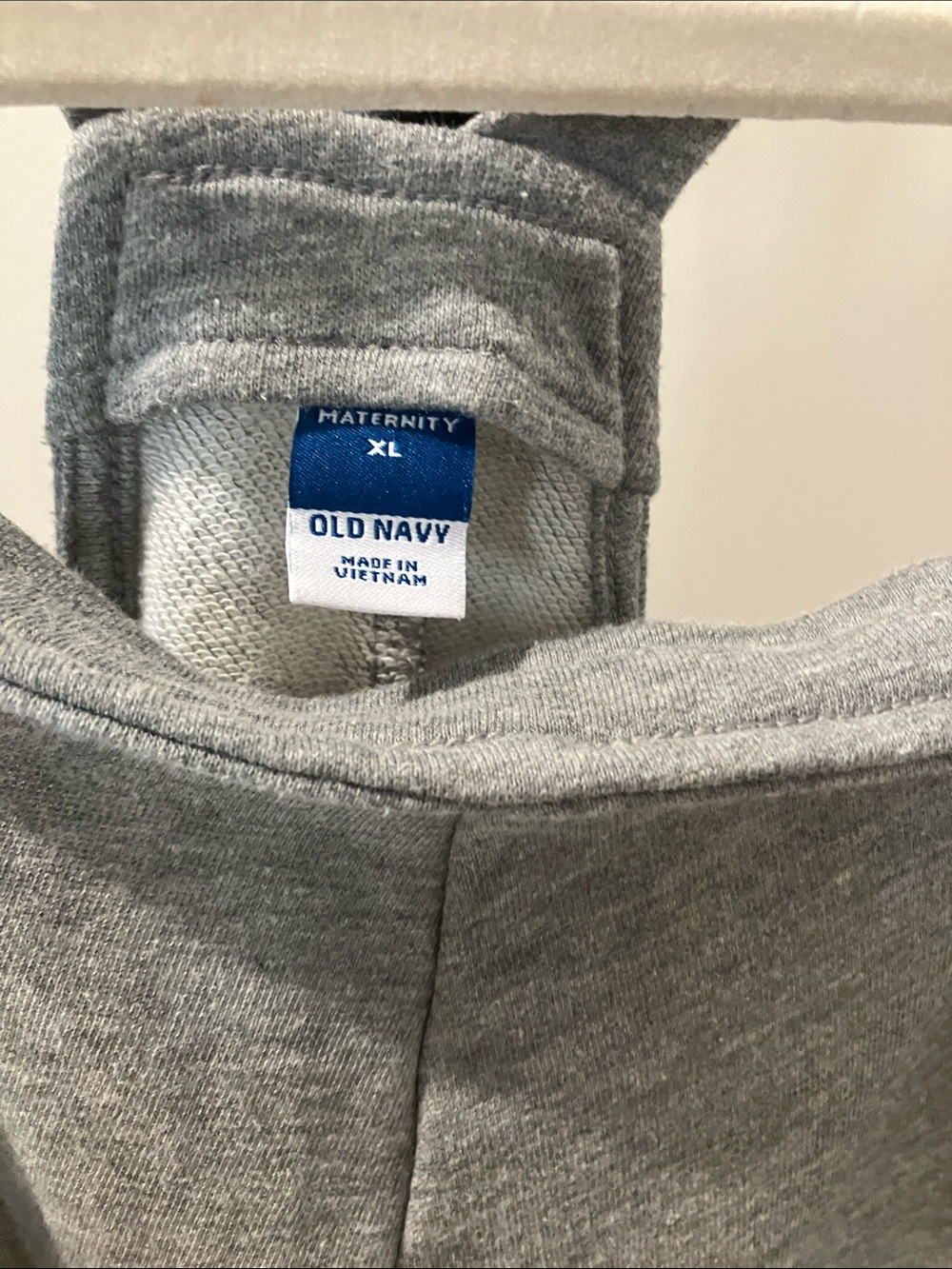 Old Navy knotted  Overalls with Adjustable Straps grey fleece fabric - Picture 6 of 6